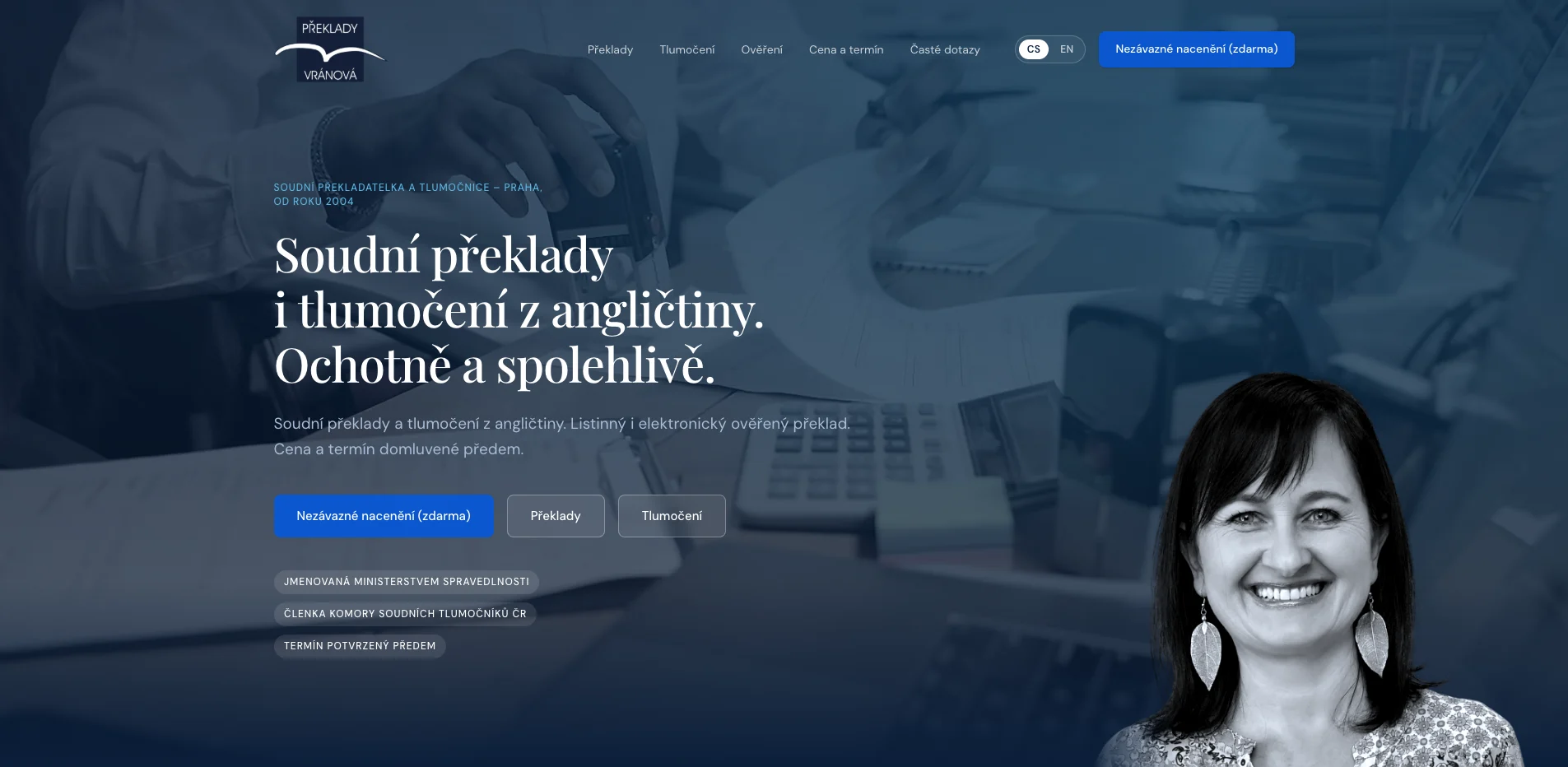 Ukázka projektu Překlady Vránová